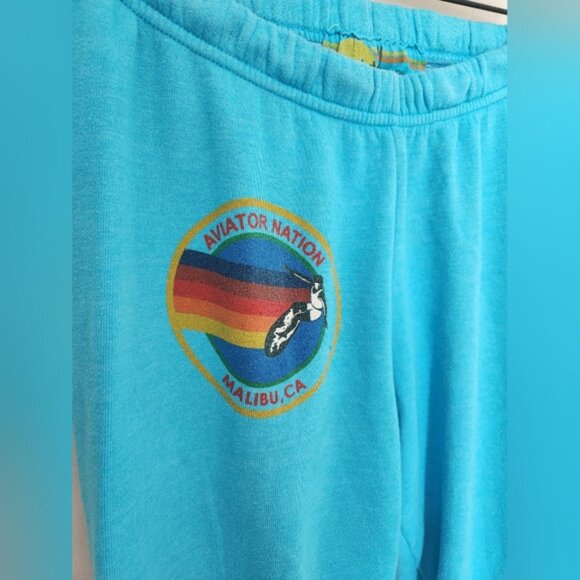 AVIATOR NATION SWEATPANTS  NEON BLUE Malibu, CA Medium EUC $156.00 - Picture 3 of 13